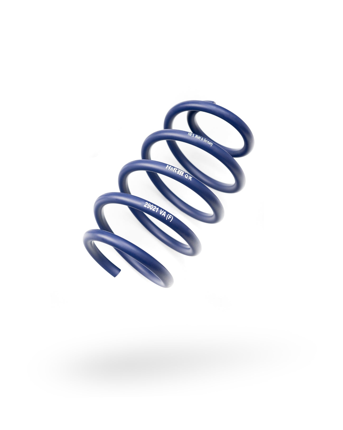 zwei blaue Federn der Marke H&R Spezialfedern, mit weißen H&R Logo, passend für Porsche 911